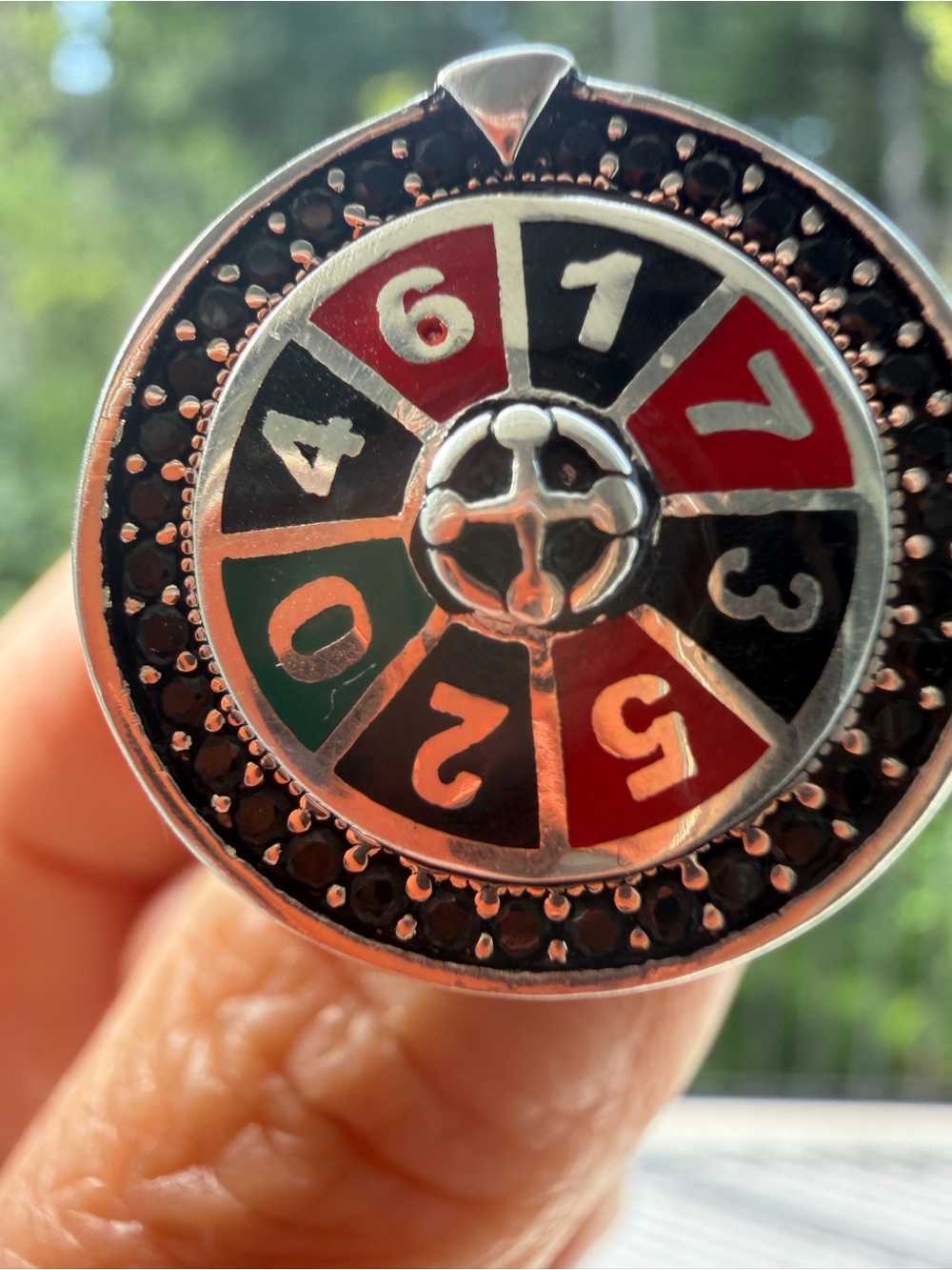 Roulette Spinner Game Token - Black, Red, Green Size 11